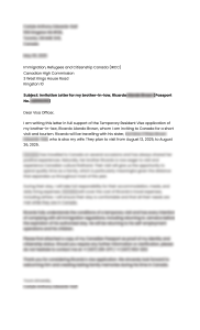 Ricardo - Invitation Letter